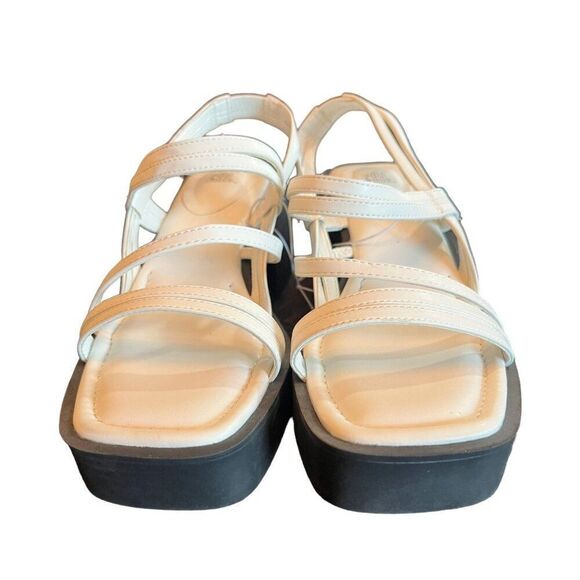 Wild Fable Platform White Memory Foam White Sandals NWOT Size 9‎ - Picture 4 of 4